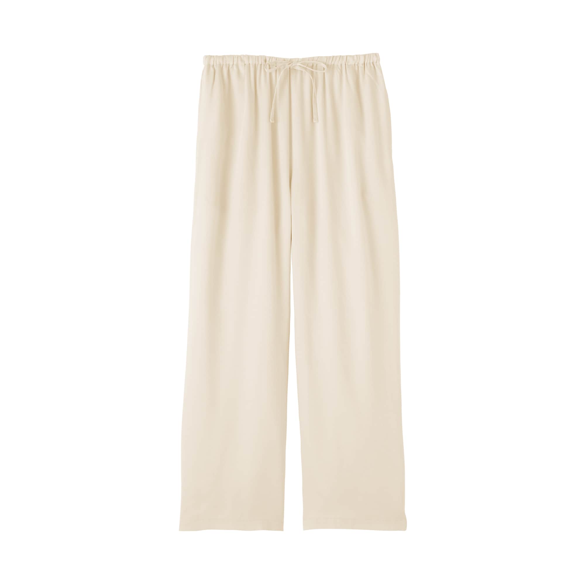 婦人　なめらかサテン　ロングパンツ