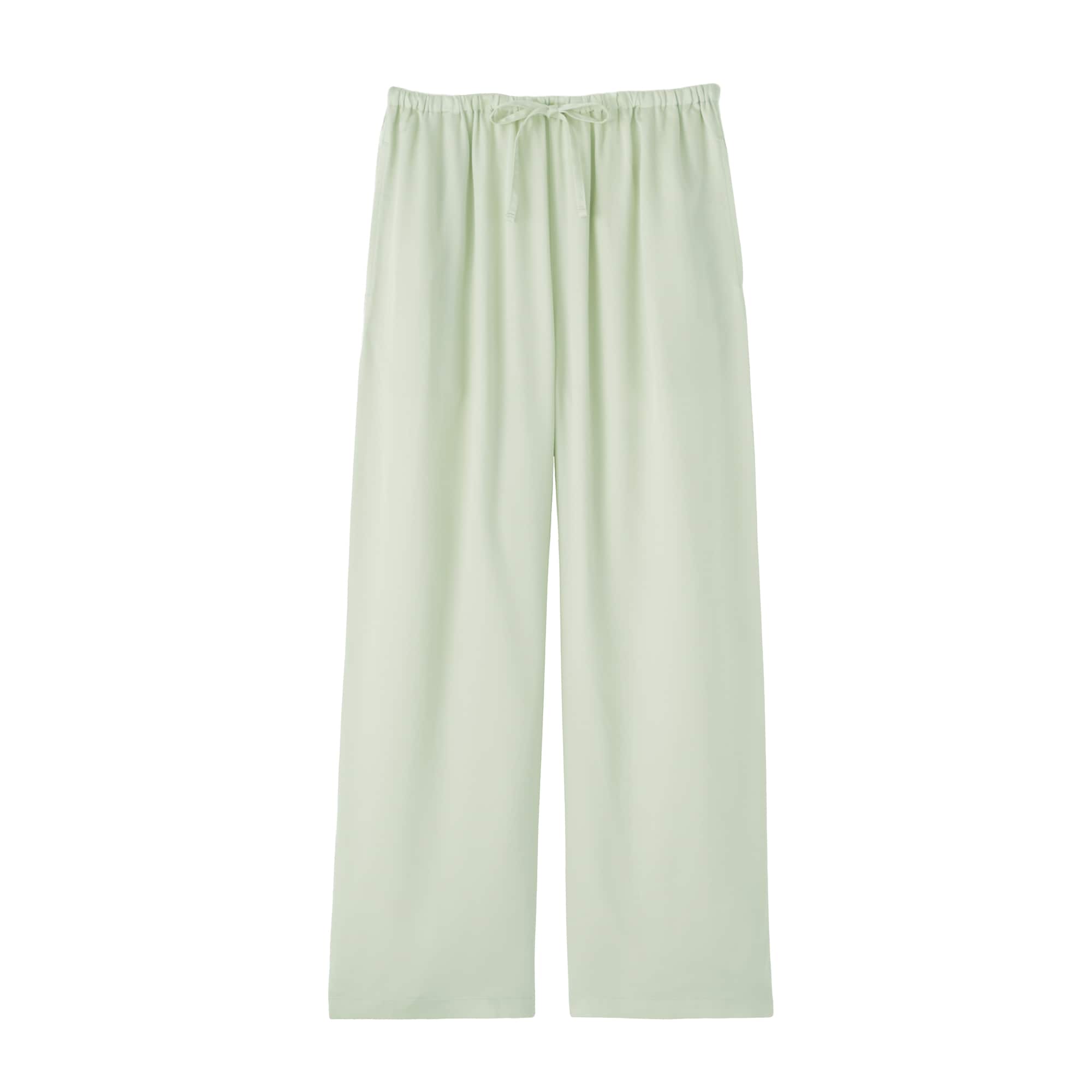 婦人　なめらかサテン　ロングパンツ