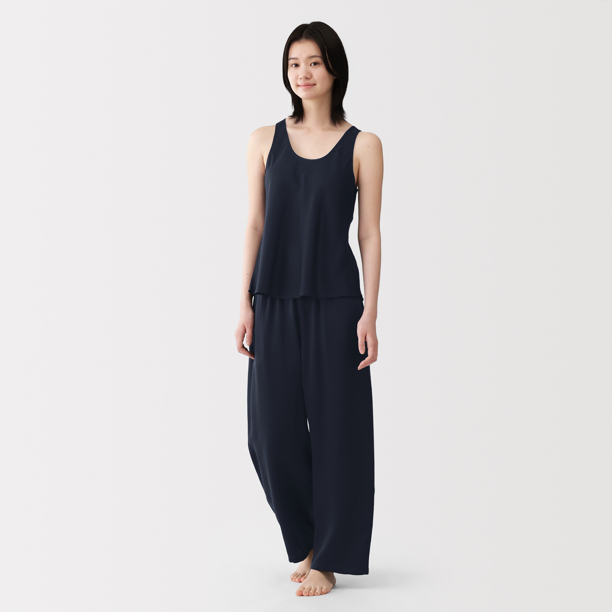 婦人 なめらかサテン ロングパンツ | 無印良品