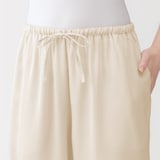 婦人　なめらかサテン　ロングパンツ