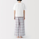 婦人　二重ガーゼ　半袖ルームウェアセット