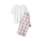 婦人　二重ガーゼ　半袖ルームウェアセット