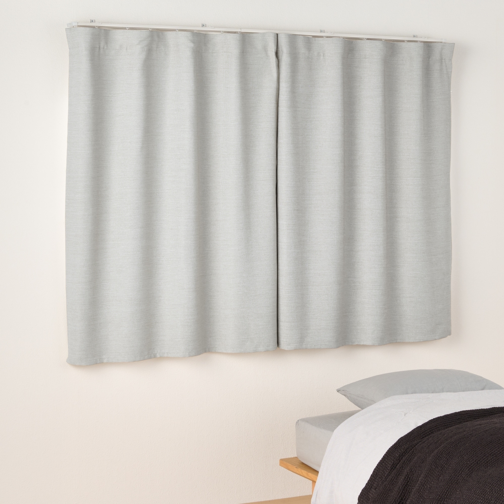 防炎・遮光性　二重織りノンプリーツカーテン