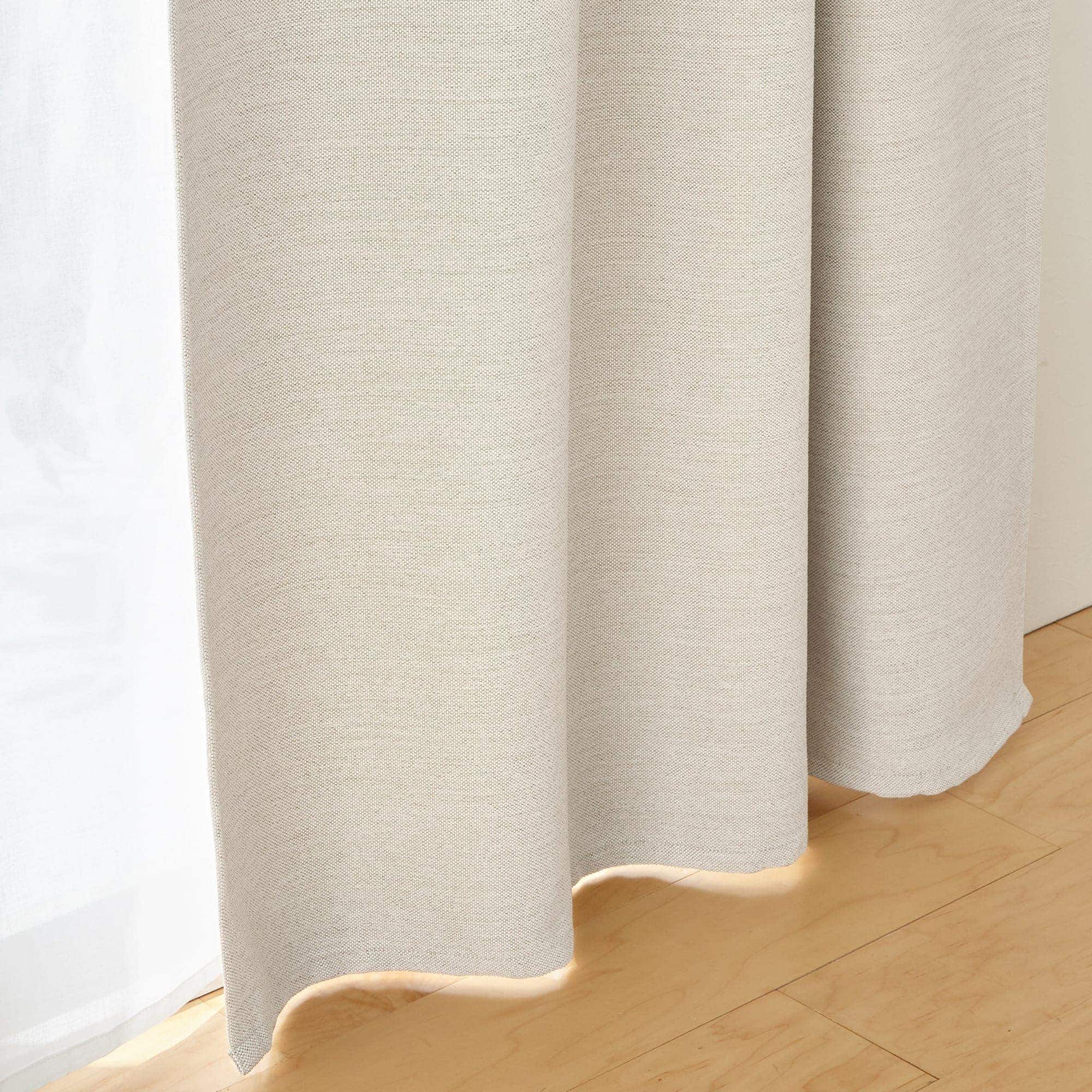 防炎・遮光性　二重織りノンプリーツカーテン