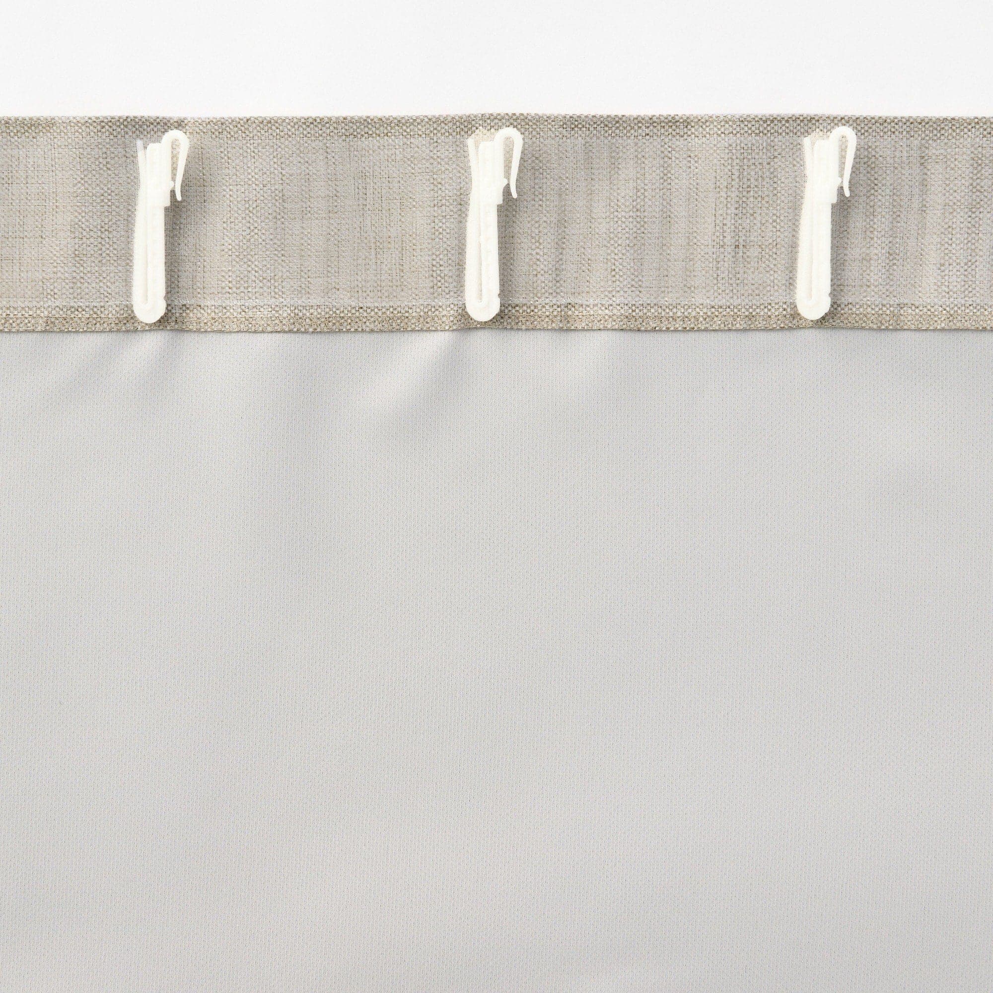 防炎・遮光性　二重織りノンプリーツカーテン