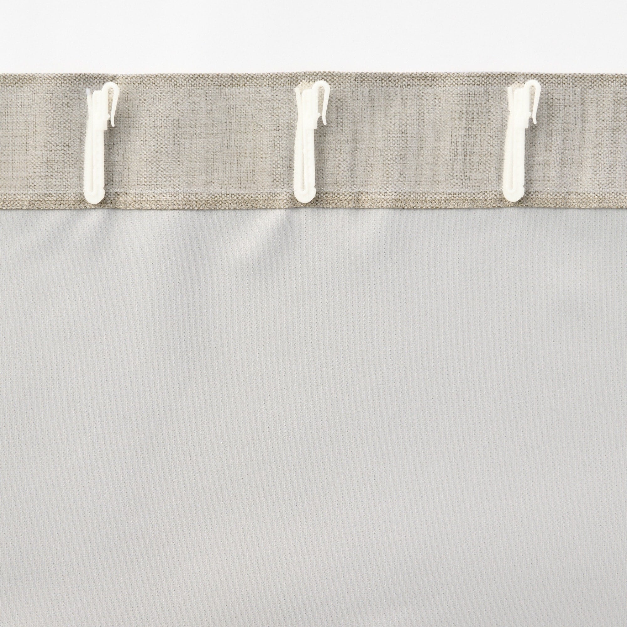 防炎・遮光性　二重織りノンプリーツカーテン