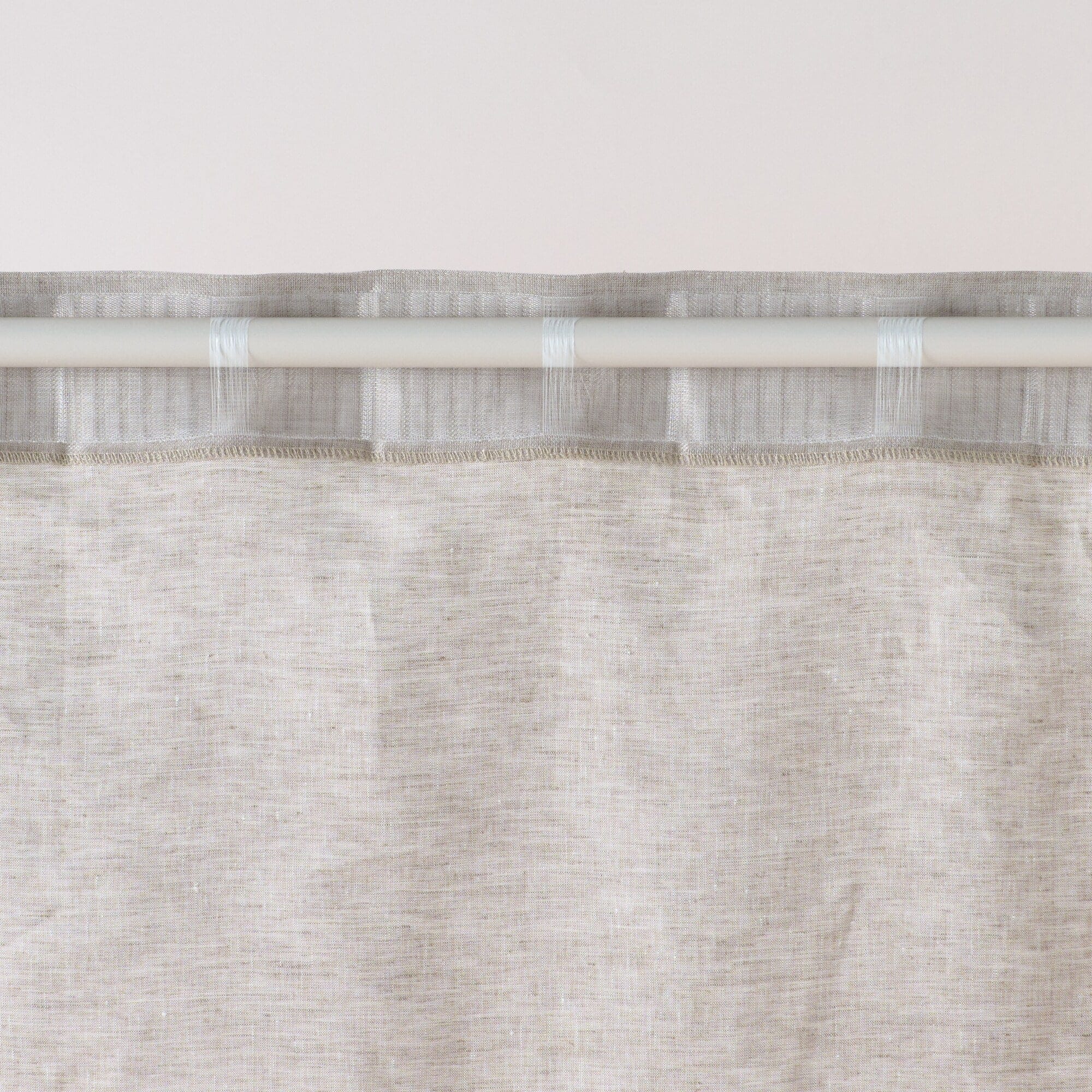 麻平織ノンプリーツカーテン