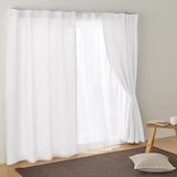 麻平織ノンプリーツカーテン