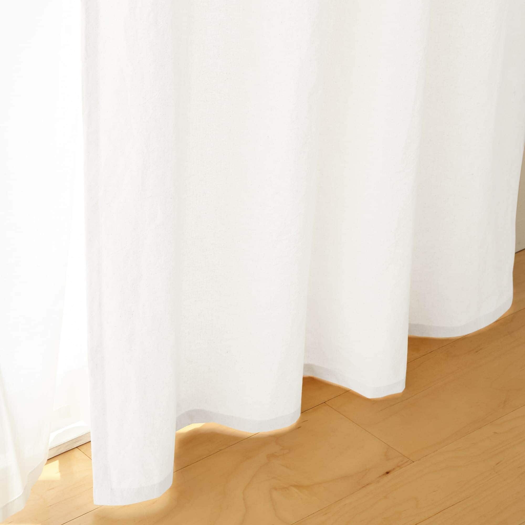 綿洗いざらし平織ノンプリーツカーテン