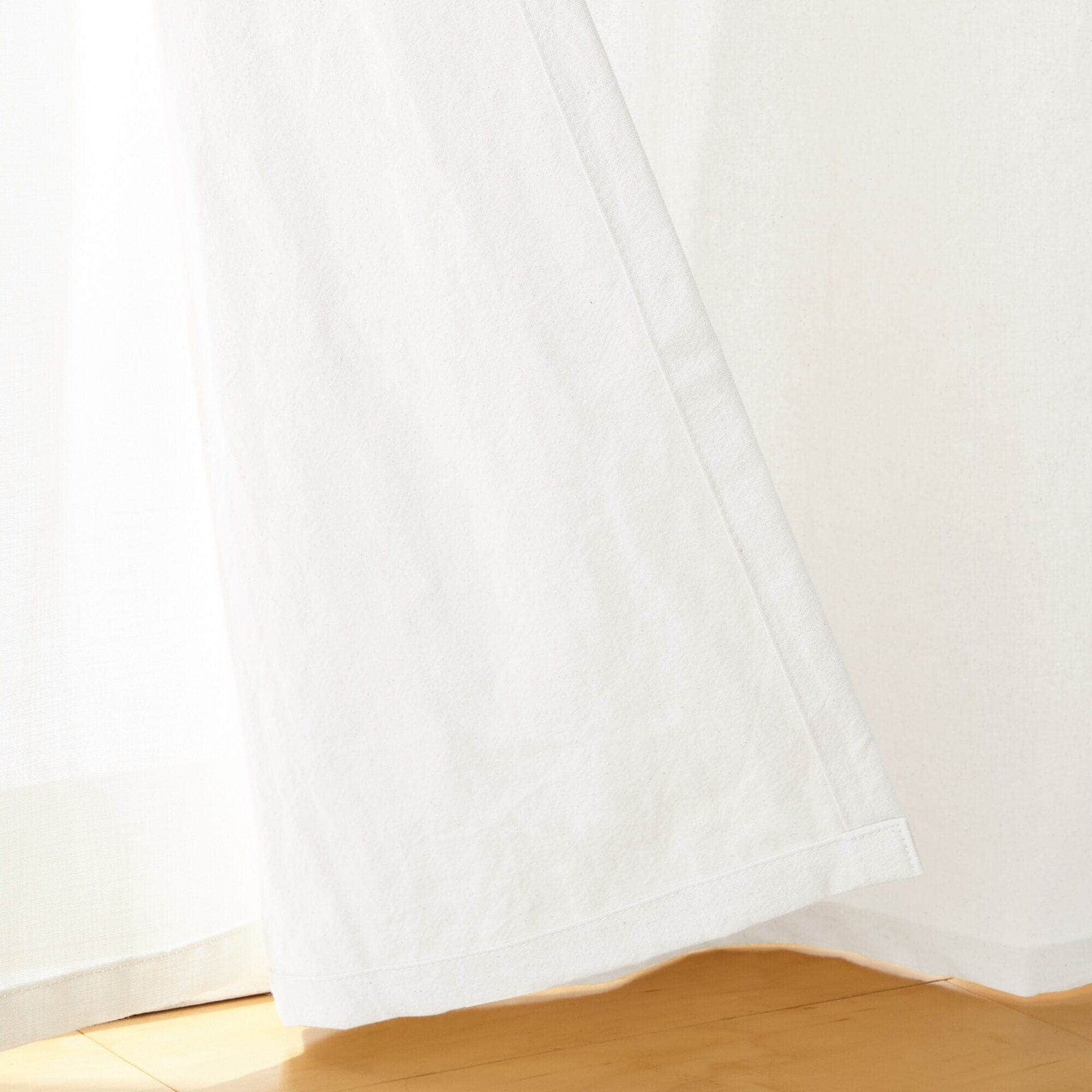 綿洗いざらし平織ノンプリーツカーテン