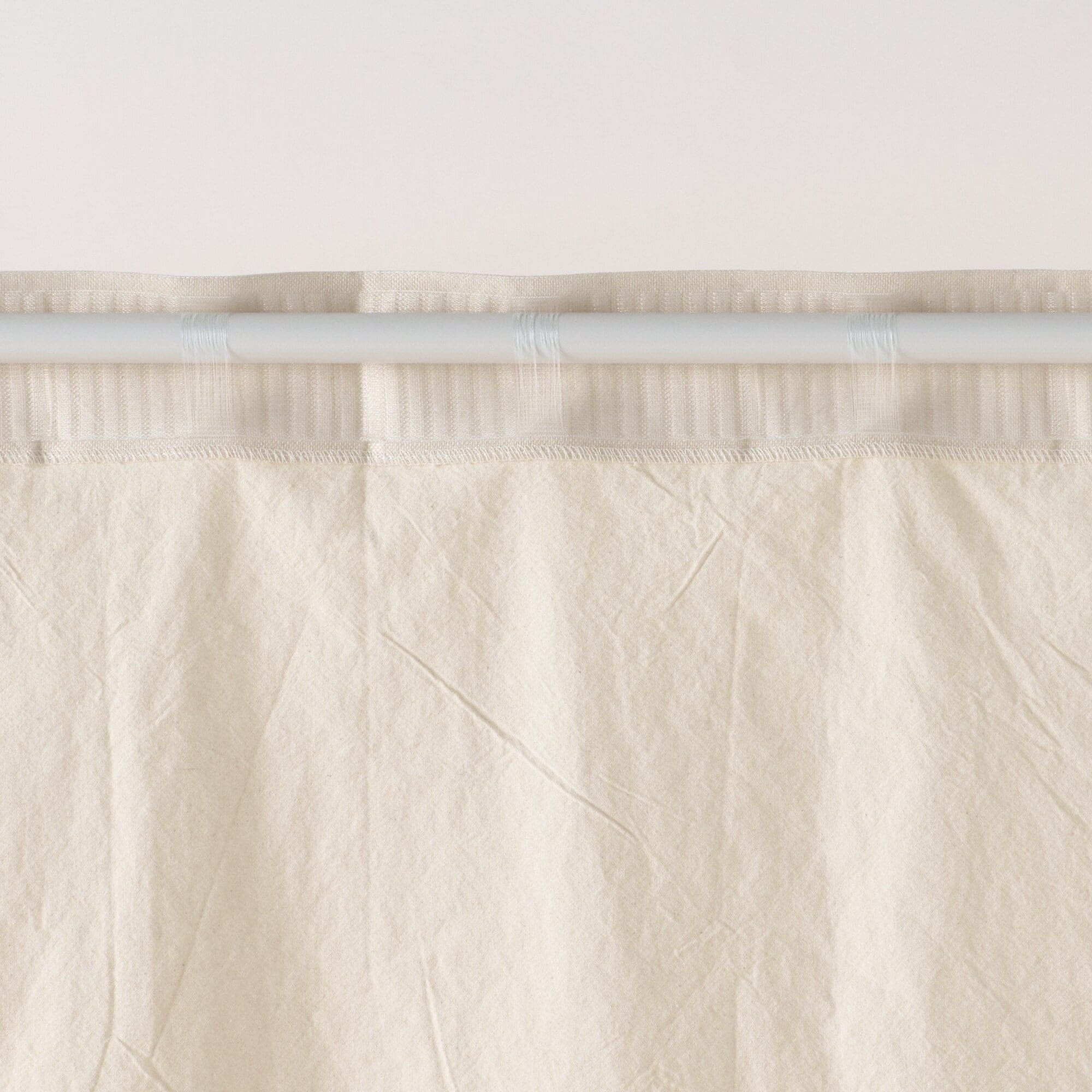 綿洗いざらし平織ノンプリーツカーテン