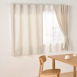 綿洗いざらし平織ノンプリーツカーテン