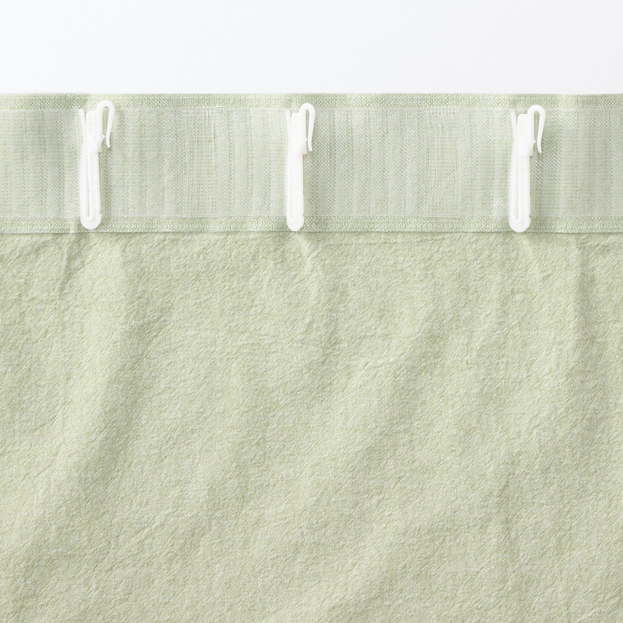 綿洗いざらし平織ノンプリーツカーテン