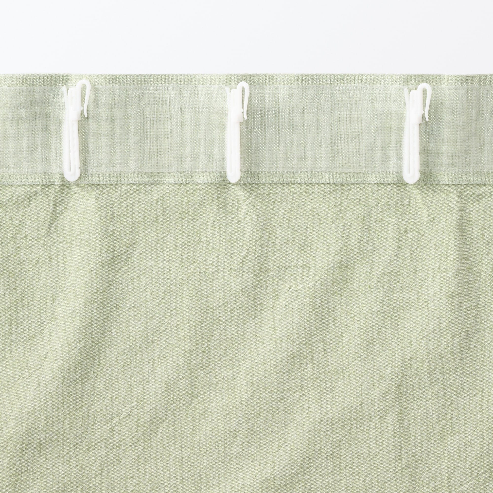 綿洗いざらし平織ノンプリーツカーテン
