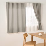 綿洗いざらし平織ノンプリーツカーテン