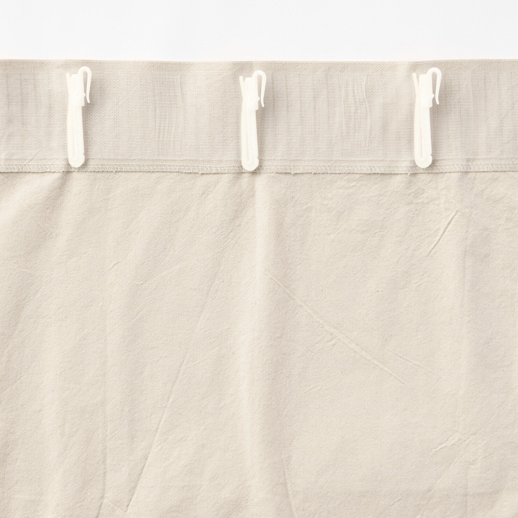 綿洗いざらし平織ノンプリーツカーテン