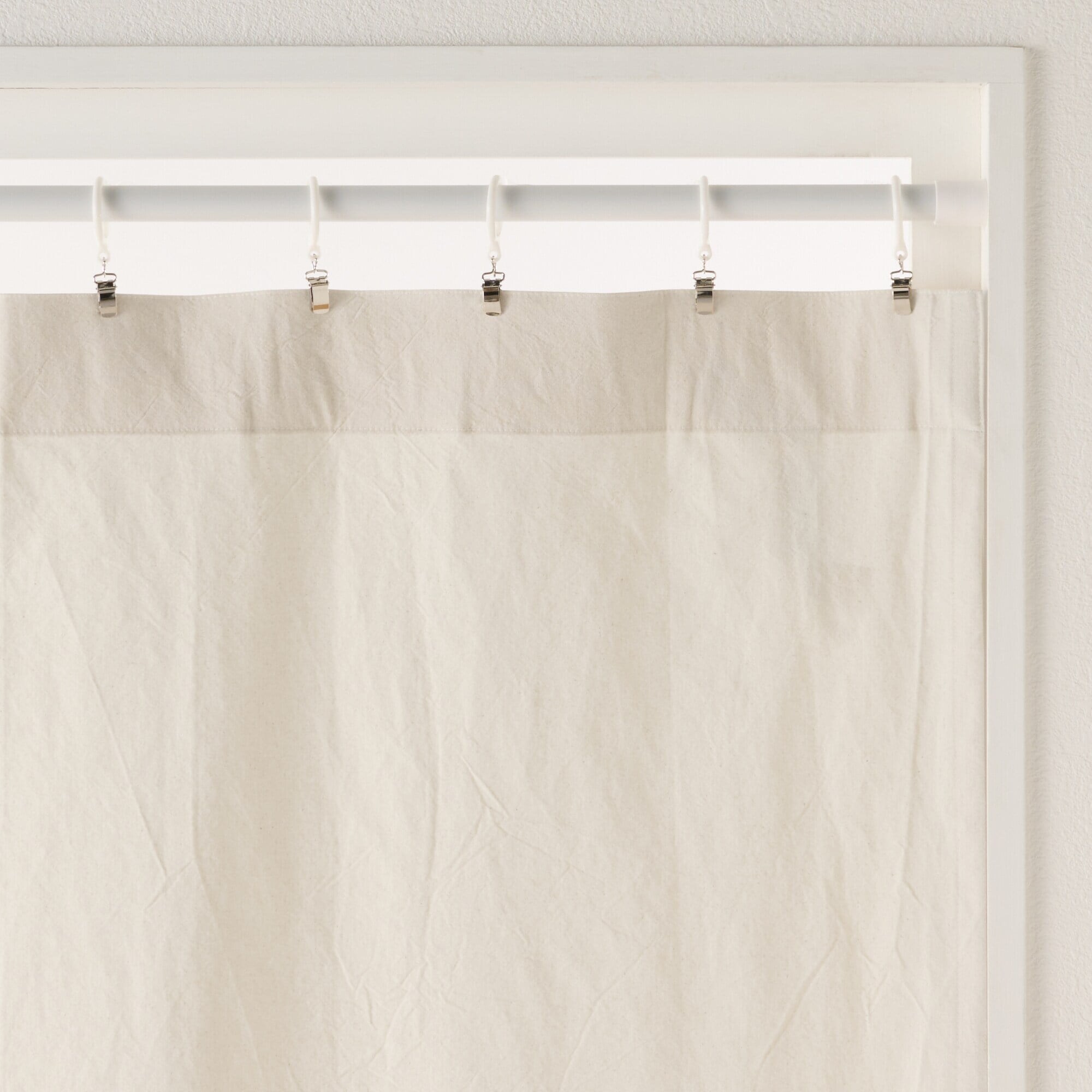 綿洗いざらし平織ノンプリーツカーテン