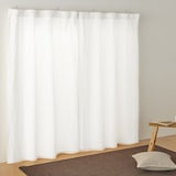 綿洗いざらし平織ノンプリーツカーテン