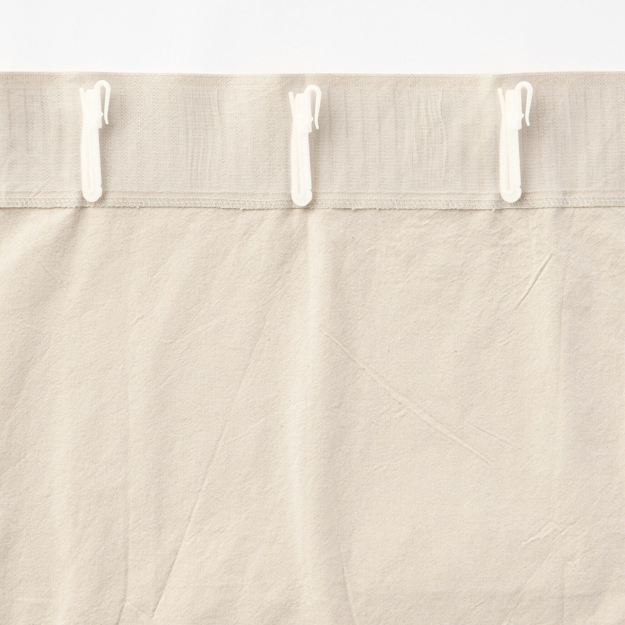 綿洗いざらし平織ノンプリーツカーテン