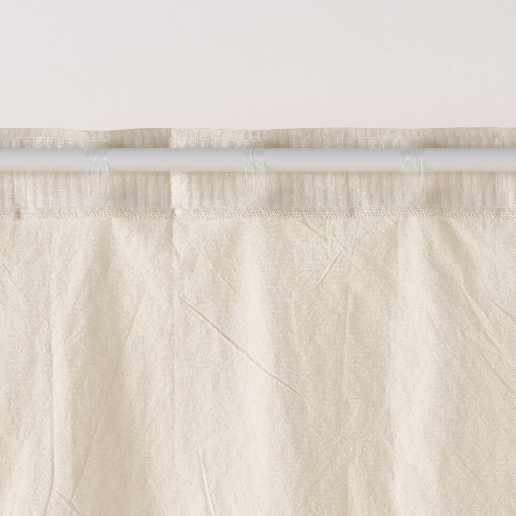 綿洗いざらし平織ノンプリーツカーテン