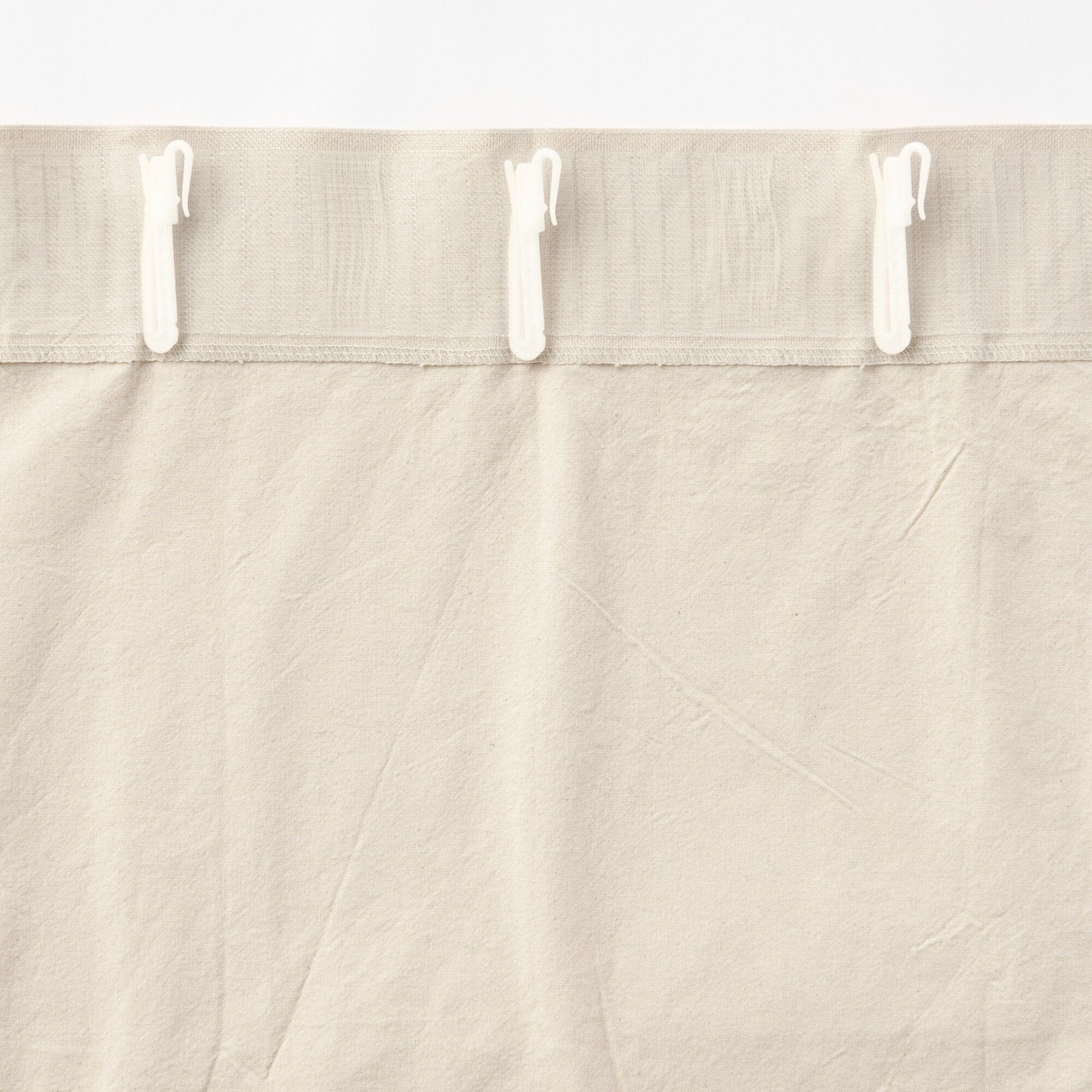 綿洗いざらし平織ノンプリーツカーテン