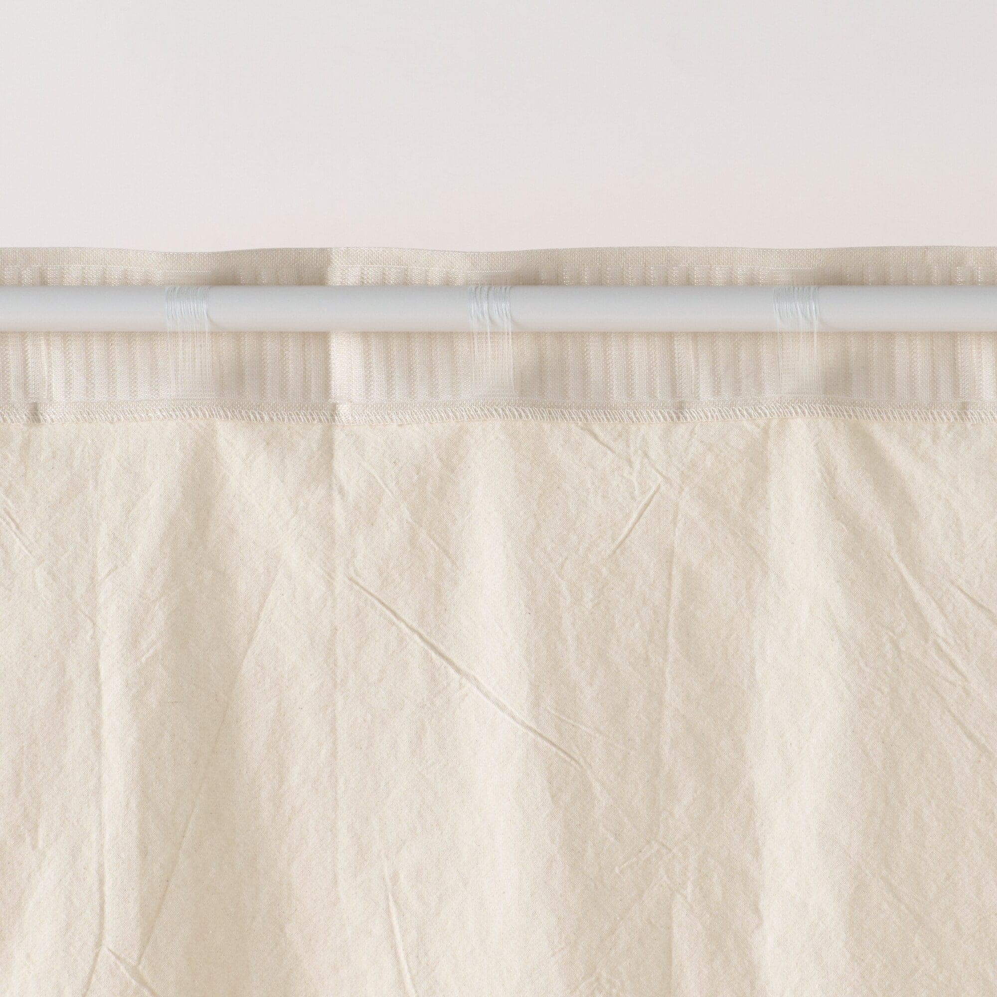 綿洗いざらし平織ノンプリーツカーテン