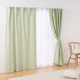 綿洗いざらし平織ノンプリーツカーテン