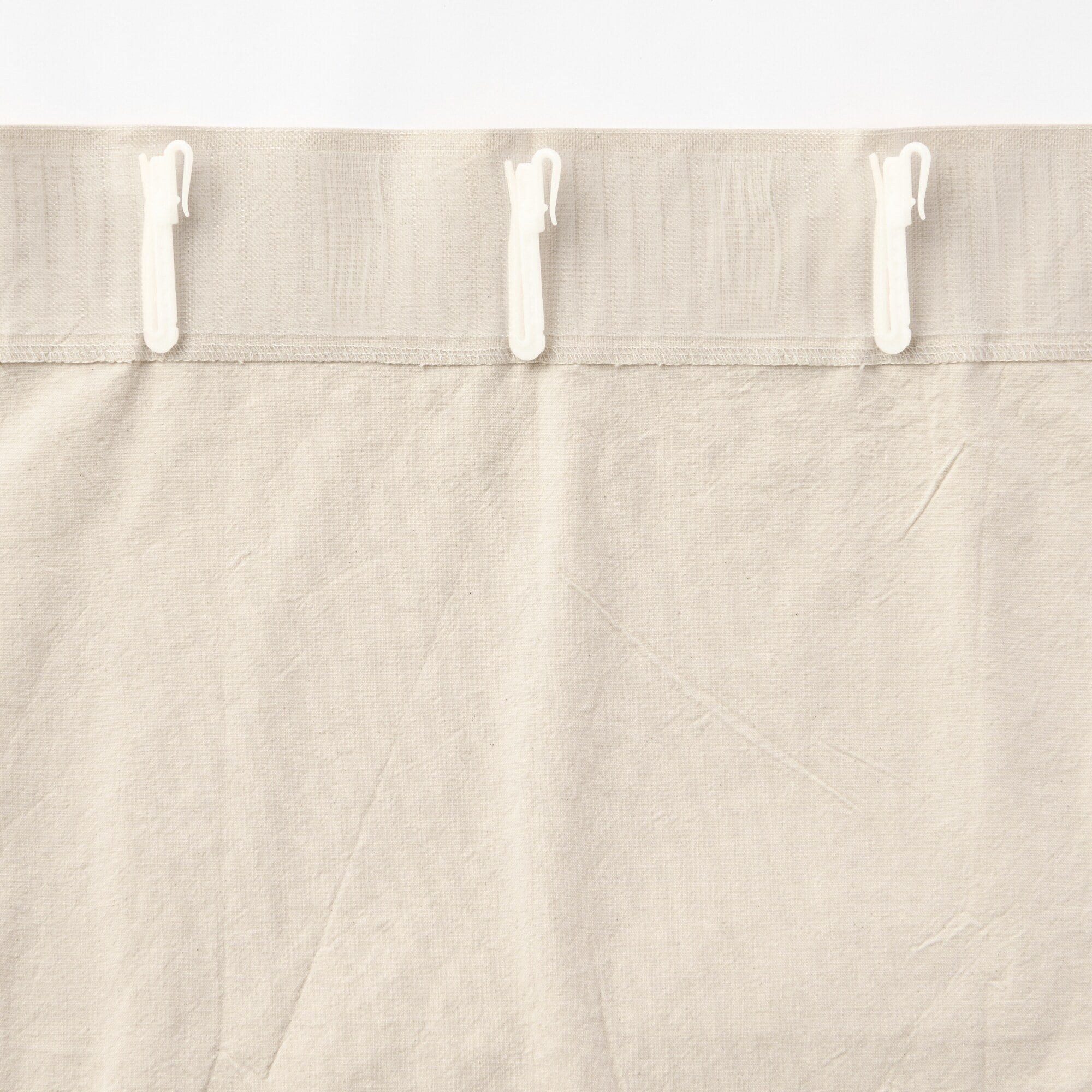 綿洗いざらし平織ノンプリーツカーテン