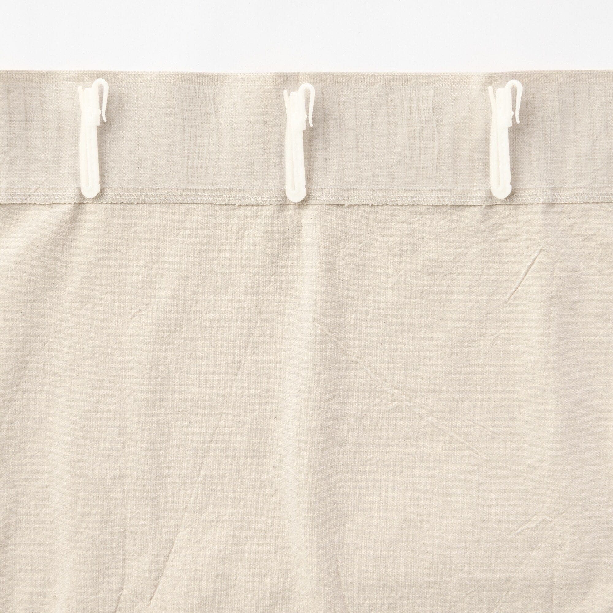 綿洗いざらし平織ノンプリーツカーテン