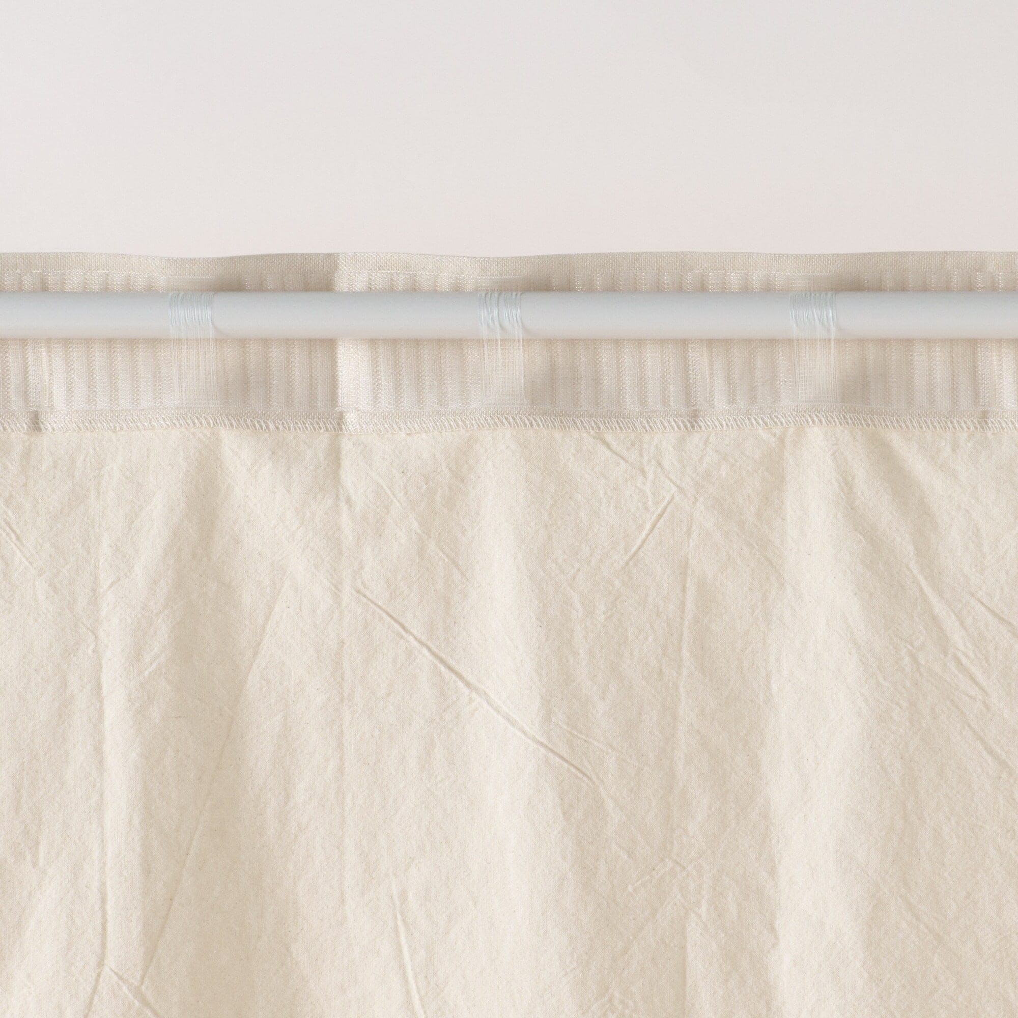 綿洗いざらし平織ノンプリーツカーテン