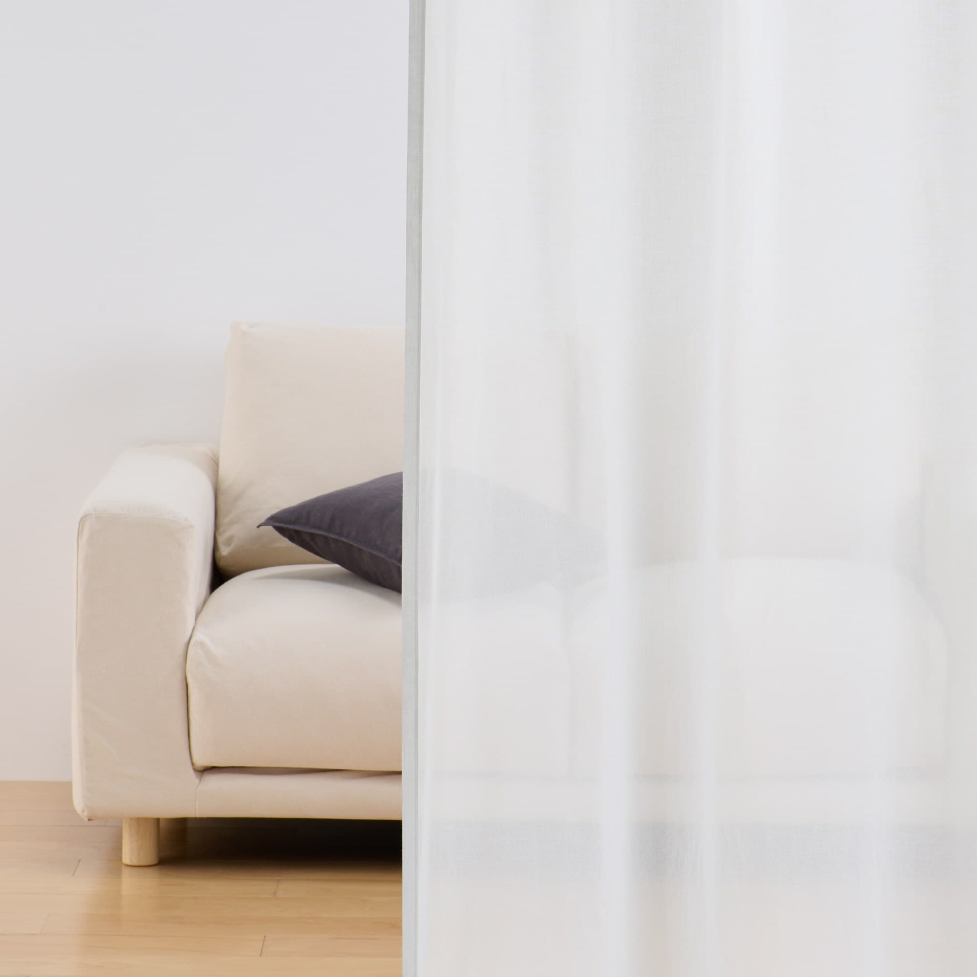 綿ボイルノンプリーツレースカーテン