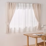 防カビ　ポリエステルノンプリーツレースカーテン