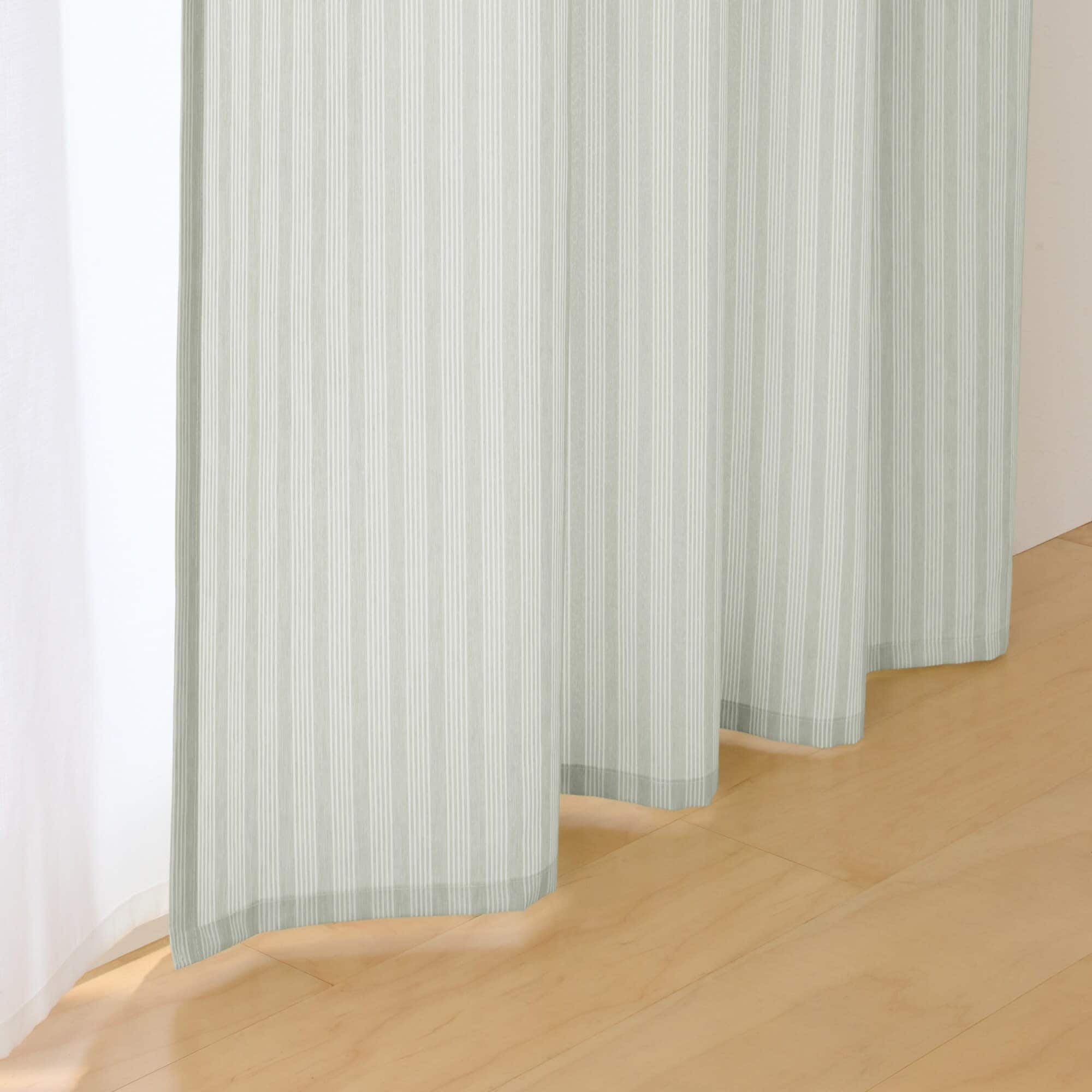 再生ポリエステル使い　ノンプリーツカーテン