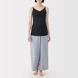 婦人　コットン混パターンメッシュ授乳に便利なブラキャミソール