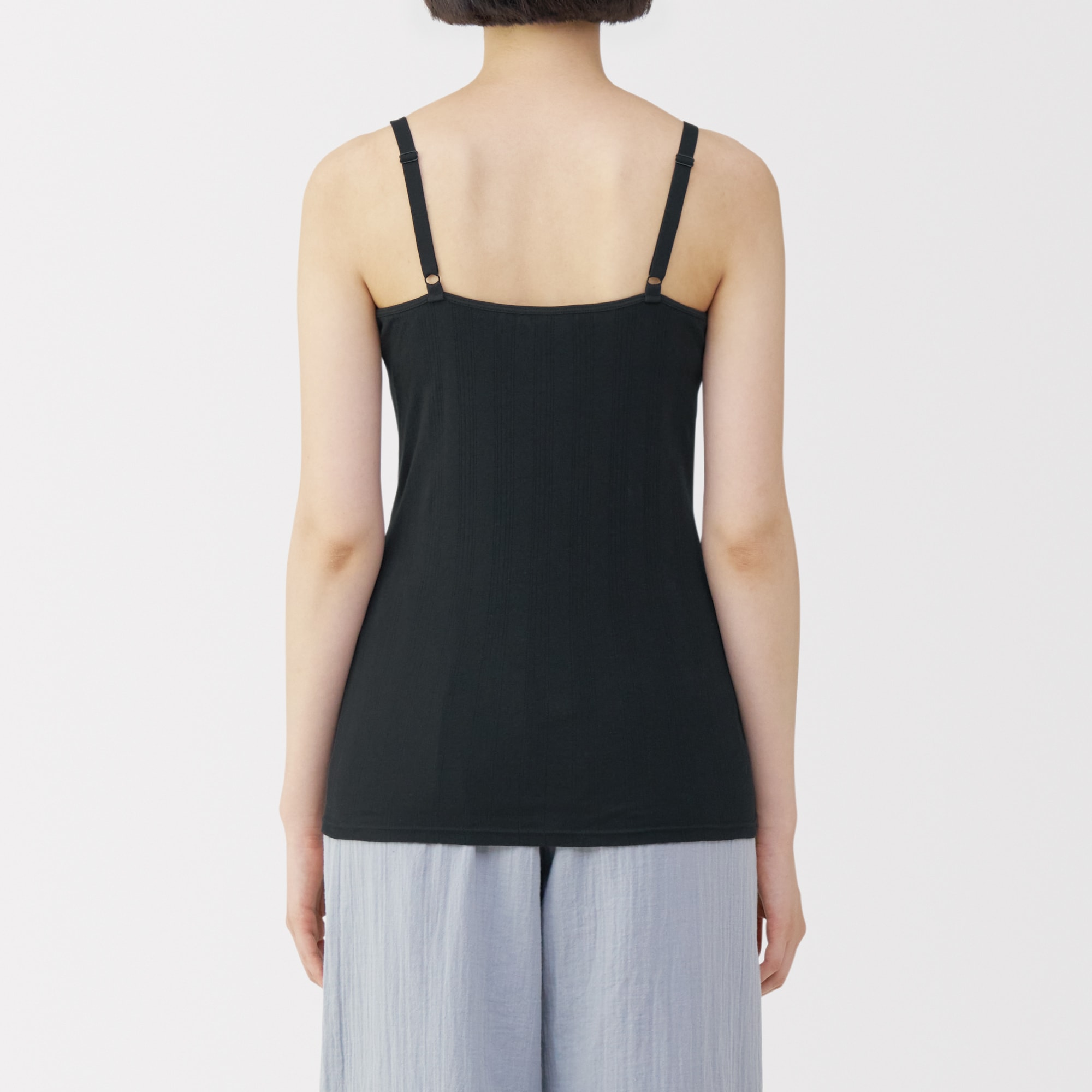 婦人　コットン混パターンメッシュ授乳に便利なブラキャミソール