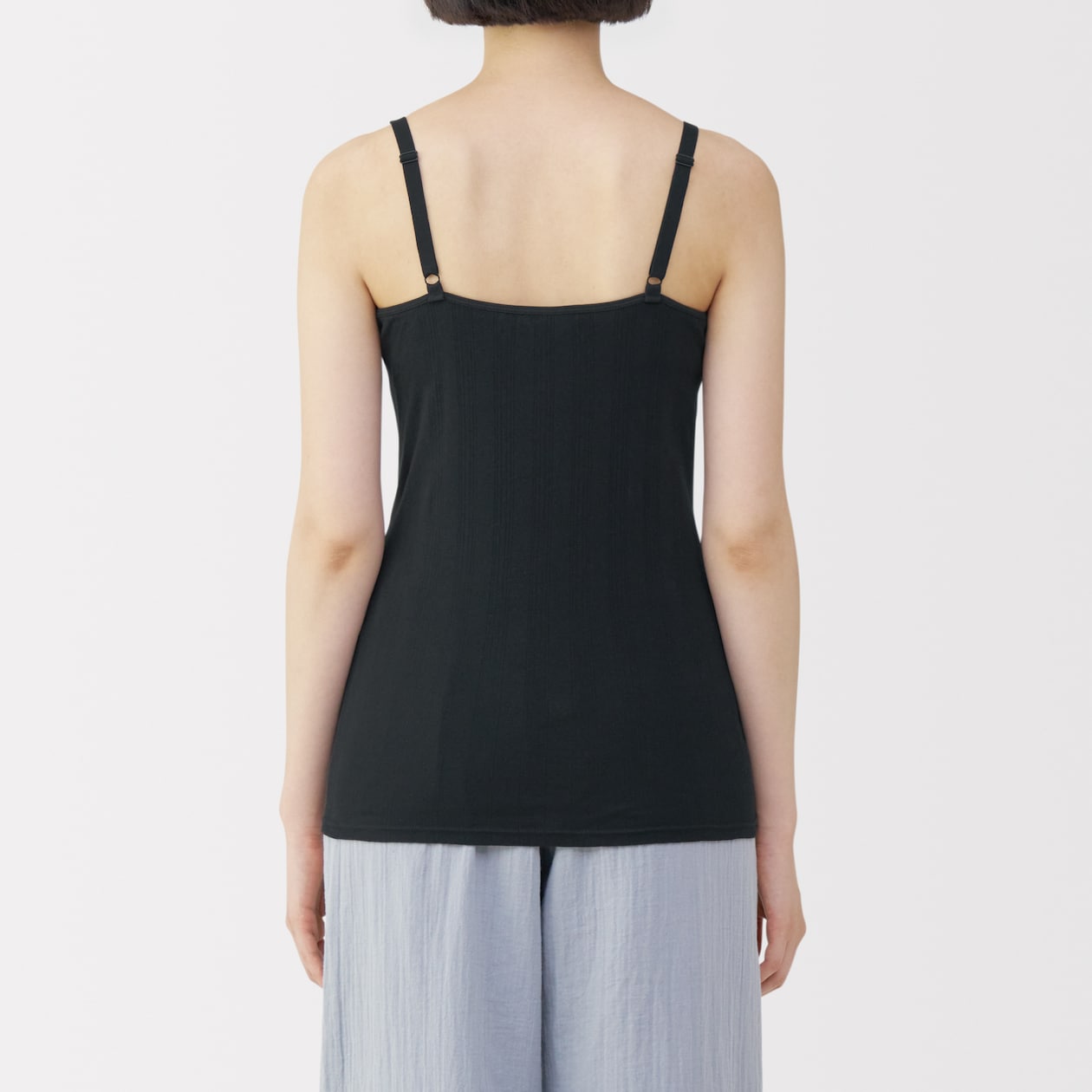 婦人　コットン混パターンメッシュ授乳に便利なブラキャミソール