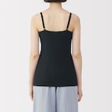 婦人　コットン混パターンメッシュ授乳に便利なブラキャミソール