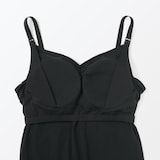 婦人　コットン混パターンメッシュ授乳に便利なブラキャミソール