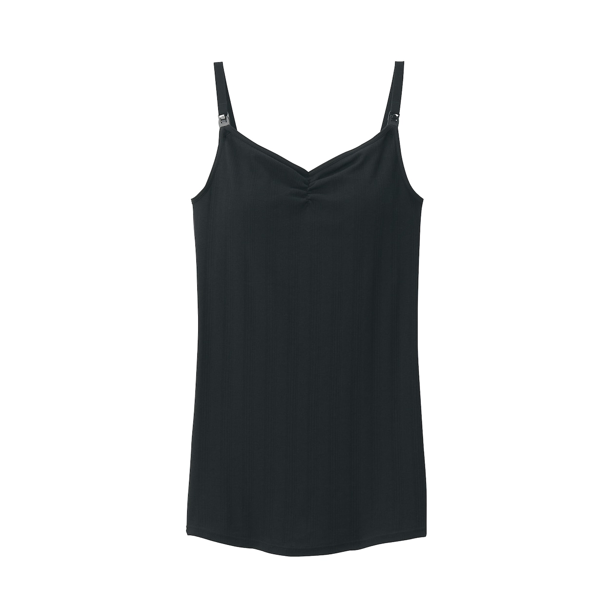 婦人　コットン混パターンメッシュ授乳に便利なブラキャミソール