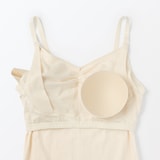 婦人　コットン混パターンメッシュ授乳に便利なブラキャミソール