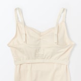 婦人　コットン混パターンメッシュ授乳に便利なブラキャミソール