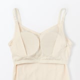 婦人　コットン混パターンメッシュ授乳に便利なブラキャミソール