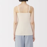 婦人　コットン混パターンメッシュ授乳に便利なブラキャミソール