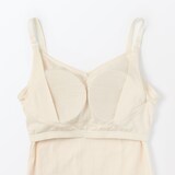 婦人　コットン混パターンメッシュ授乳に便利なブラキャミソール