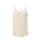 婦人　コットン混パターンメッシュ授乳に便利なブラキャミソール