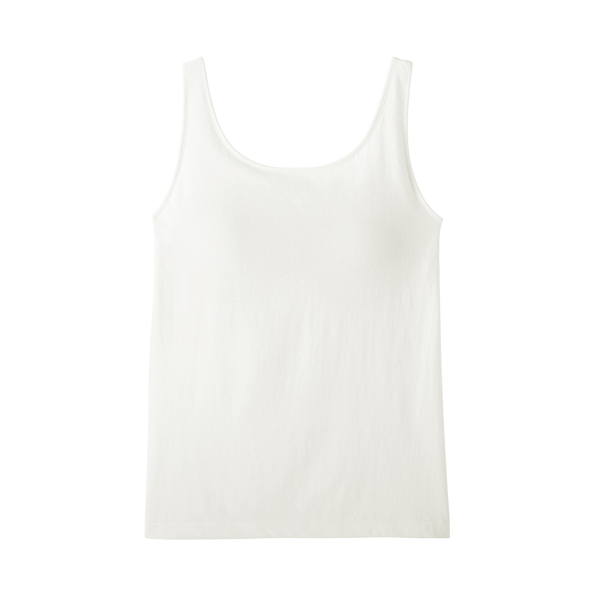 婦人　胸のボリュームをおさえる　ブラタンクトップ