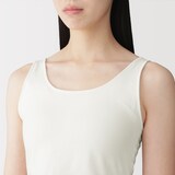 婦人　胸のボリュームをおさえる　ブラタンクトップハーフ丈