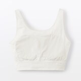 婦人　胸のボリュームをおさえる　ブラタンクトップハーフ丈