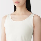 婦人　胸のボリュームをおさえる　ブラタンクトップハーフ丈