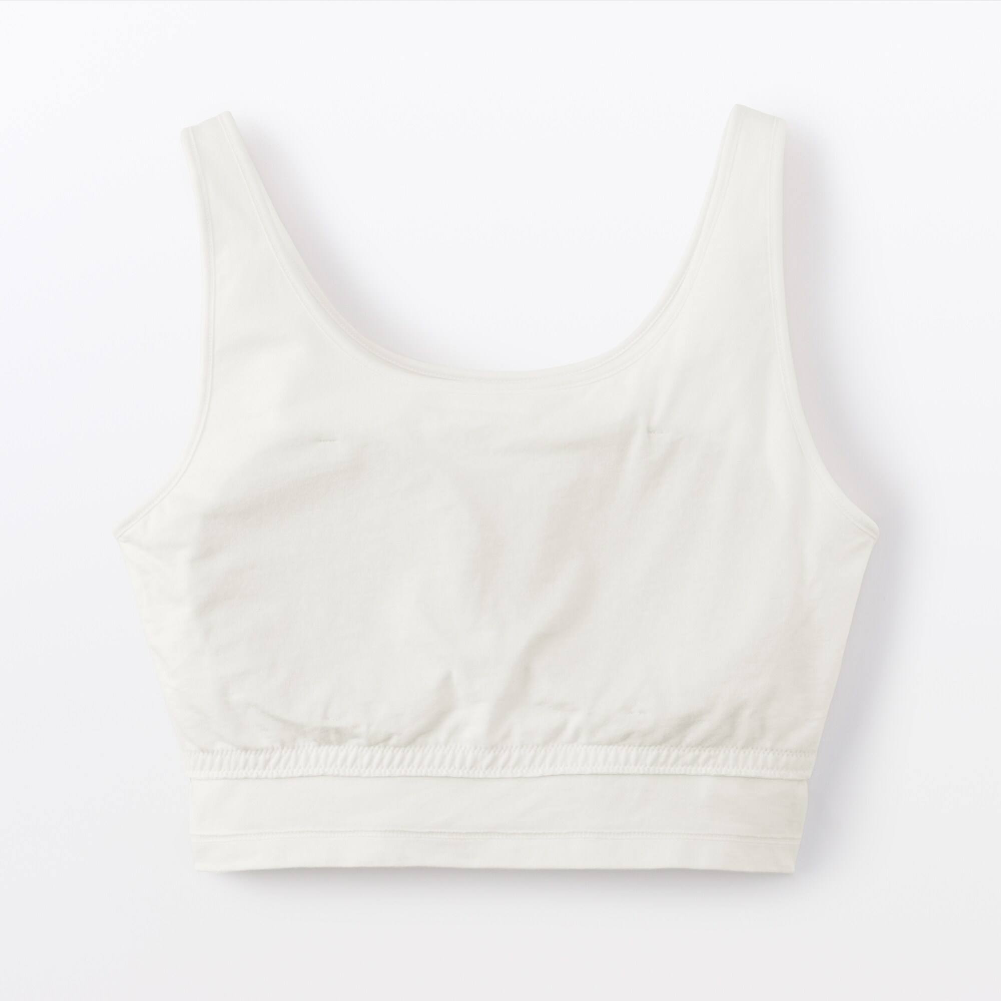 婦人　胸のボリュームをおさえる　ブラタンクトップハーフ丈